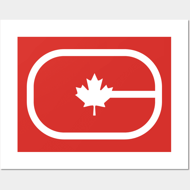 C is for Canada | Canadian Hockey Rink | Maple Leaf Wall Art by FantasySportsSpot